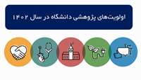 اولویت های پژوهشی دانشگاه در سال 1402 اعلام شد